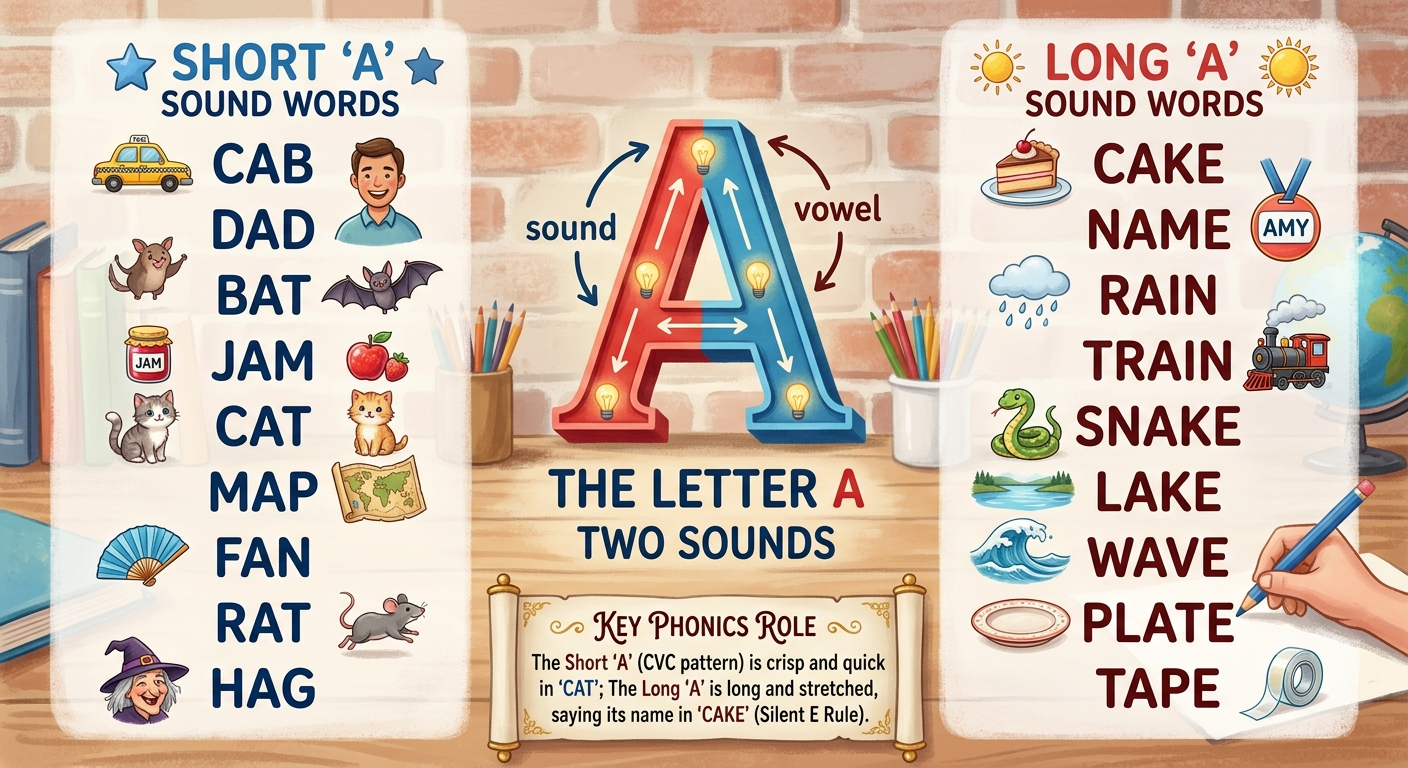 900+ Short & Long A Sound Words With Audio Practice