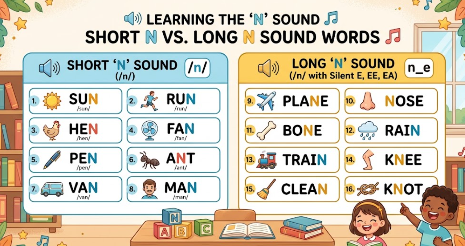 n sound words