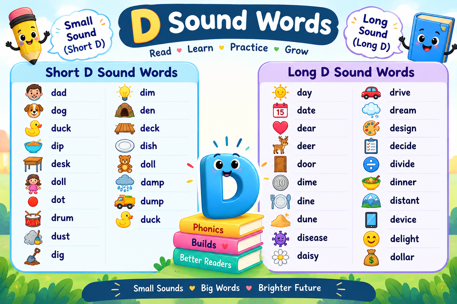 d sound words